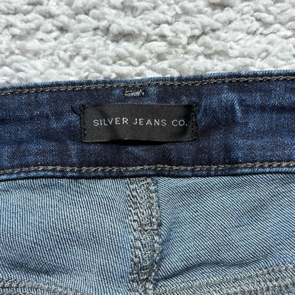 Silver Jeans Womens 27 Elyse Slim Boot Cut Dark Wash Classic Denim Stretch Rodeo - Picture 2 of 6